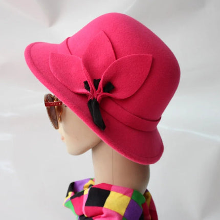 Chapeau cloche laine femme - Rose - M (56 - 58cm) | La boutique du chapeau