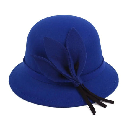 Chapeau cloche laine femme - Bleu - M (56 - 58cm) | La boutique du chapeau