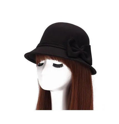 Chapeau cloche luxe - Noir - M (56 - 58cm) | La boutique du chapeau
