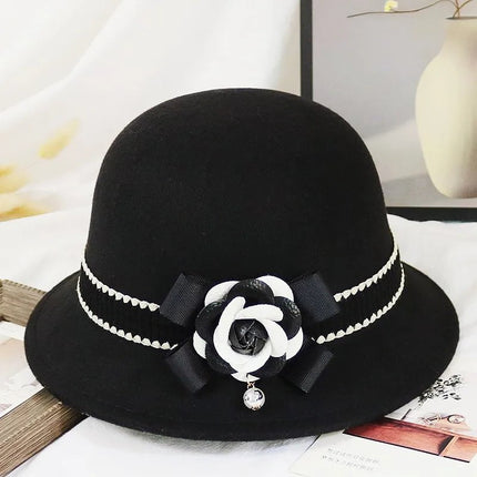 Chapeau cloche luxueux en laine - Kaki - S (54 - 55cm) | La boutique du chapeau