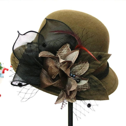 Chapeau cloche pour soirées - Beige - M (56 - 58cm) | La boutique du chapeau