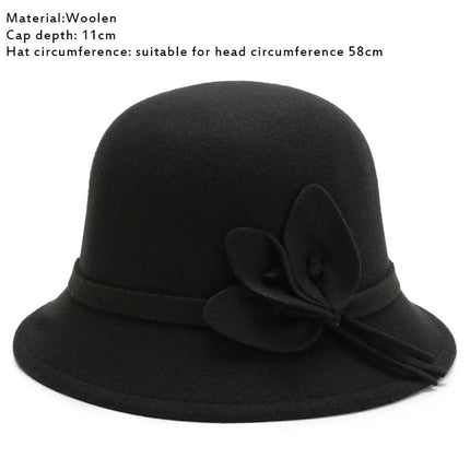 Chapeau cloche raffiné - Noir - L (58 - 59cm) | La boutique du chapeau