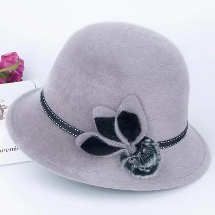 Chapeau cloche raffiné - Gris - L (58 - 59cm) | La boutique du chapeau