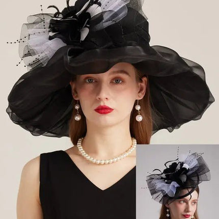 Chapeau de cérémonie charmant - Noir - M (56 - 58cm) | La boutique du chapeau