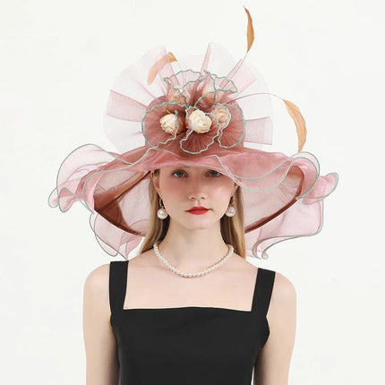 Chapeau de cérémonie chic - Rose - M (56 - 58cm) | La boutique du chapeau