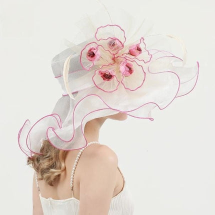 Chapeau de cérémonie chic - Rose/rouge - M (56 - 58cm) | La boutique du chapeau