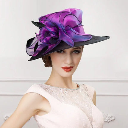 Chapeau de cérémonie chic - Violet - M (56 - 58cm) | La boutique du chapeau
