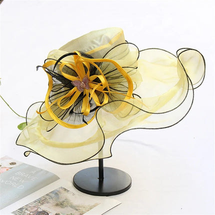 Chapeau de cérémonie classique - Jaune - M (56 - 58cm) | La boutique du chapeau