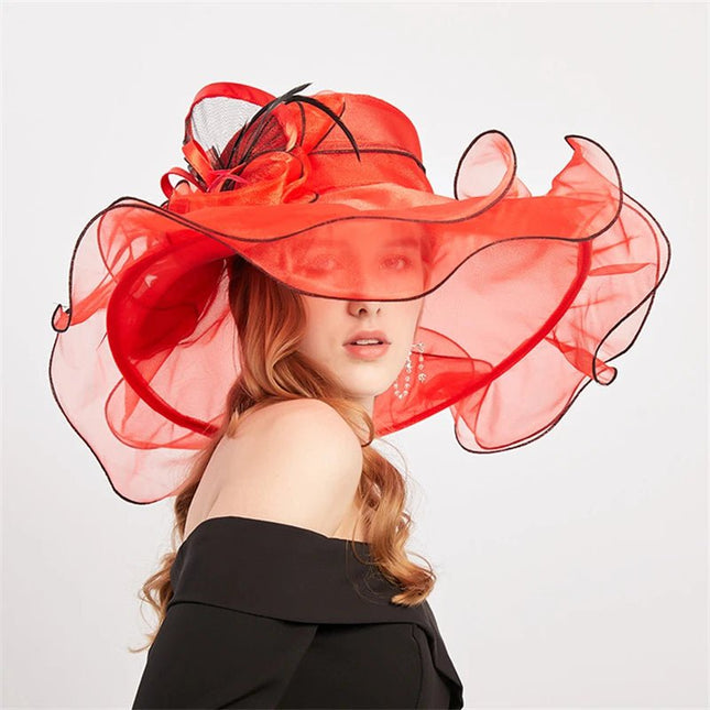 Chapeau de cérémonie classique - Rouge - M (56 - 58cm) | La boutique du chapeau