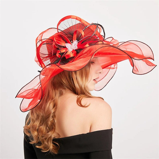 Chapeau de cérémonie classique - Rouge - M (56 - 58cm) | La boutique du chapeau