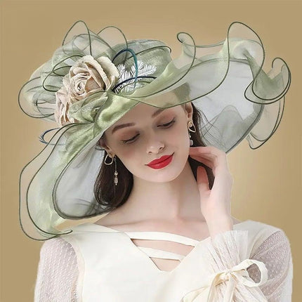 Chapeau de cérémonie distingué - Vert - M (56 - 58cm) | La boutique du chapeau