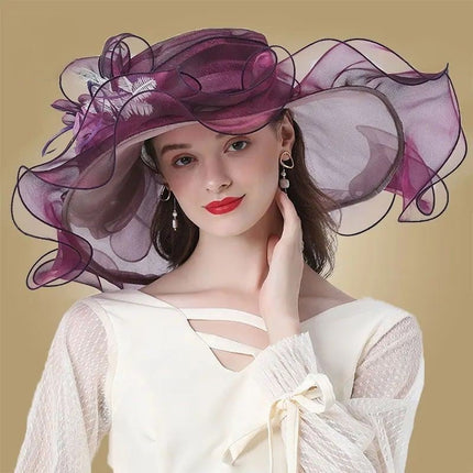 Chapeau de cérémonie distingué - Violet - M (56 - 58cm) | La boutique du chapeau