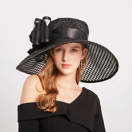 Chapeau de cérémonie élégant pour femme - Noir - M (56 - 58cm) | La boutique du chapeau