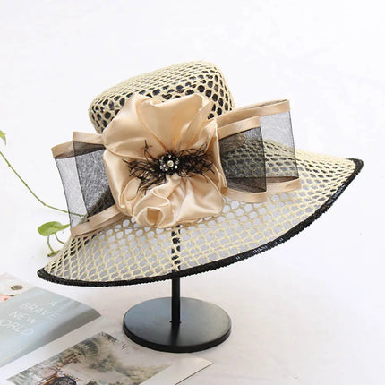 Chapeau de cérémonie élégant pour femme - Beige 2 - M (56 - 58cm) | La boutique du chapeau
