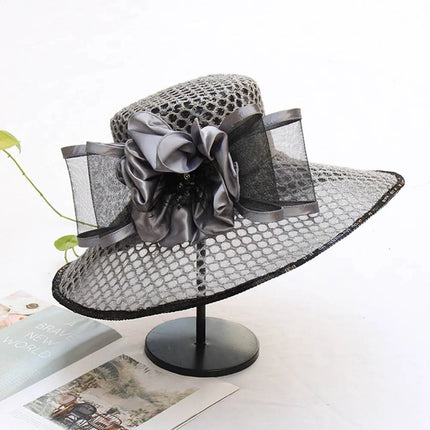 Chapeau de cérémonie élégant pour femme - Gris - M (56 - 58cm) | La boutique du chapeau