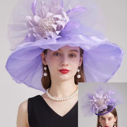 Chapeau de cérémonie féminin - Violet clair - M (56 - 58cm) | La boutique du chapeau