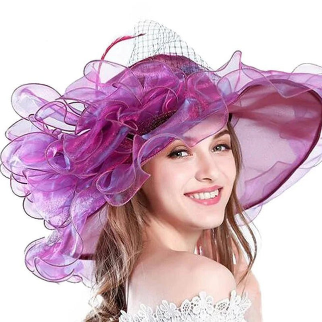 Chapeau de cérémonie minimaliste - Bordeau - M (56 - 58cm) | La boutique du chapeau