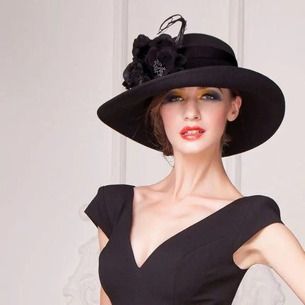 Chapeau de cérémonie moderne - Noir - M (56 - 58cm) | La boutique du chapeau