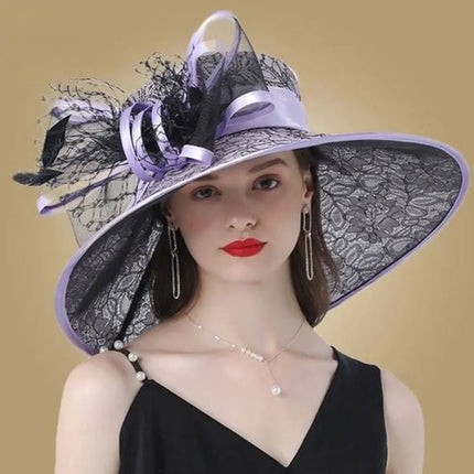 Chapeau de cérémonie pour mariage - Violet - M (56 - 58cm) | La boutique du chapeau