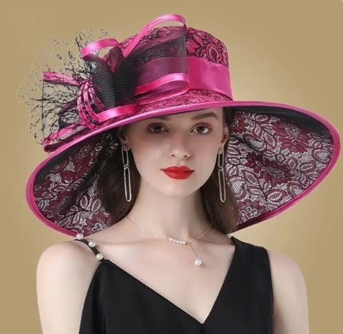 Chapeau de cérémonie pour mariage - Rose - M (56 - 58cm) | La boutique du chapeau