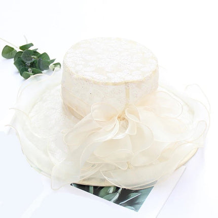 Chapeau de cérémonie raffiné - Beige - M (56 - 58cm) | La boutique du chapeau