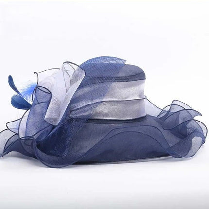 Chapeau de cérémonie rétro - Marine - M (56 - 58cm) | La boutique du chapeau