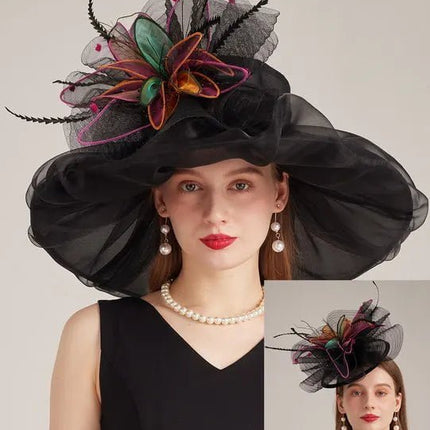 Chapeau de cérémonie romantique - Jaune - M (56 - 58cm) | La boutique du chapeau