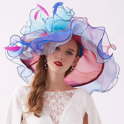 Chapeau de cérémonie sophistiqué - Bleu - M (56 - 58cm) | La boutique du chapeau