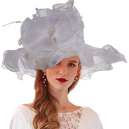 Chapeau de cérémonie sophistiqué - Blanc - M (56 - 58cm) | La boutique du chapeau
