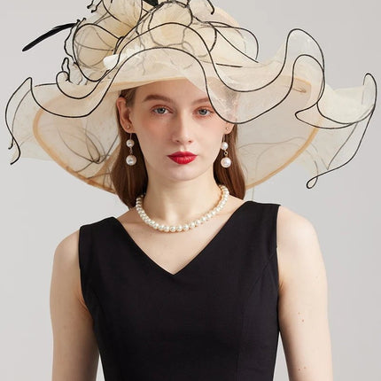 Chapeau de cérémonie stylé - Beige - M (56 - 58cm) | La boutique du chapeau