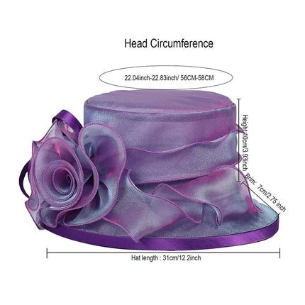 Chapeau de cérémonie vintage avec fleurs - Blanc - M (56 - 58cm) | La boutique du chapeau