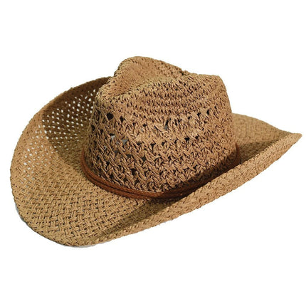 Chapeau de Cowboy en paille souple - Marron - M (56 - 58cm) | La boutique du chapeau