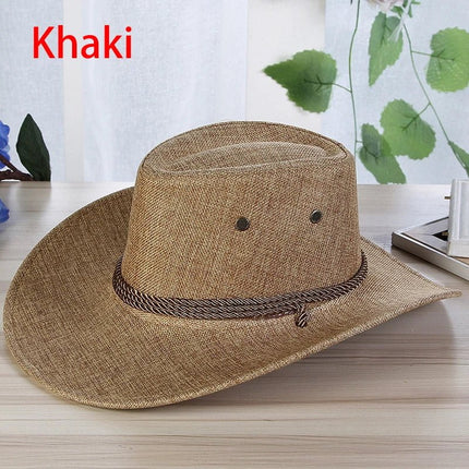 Chapeau de Cowboy paille en denim - Khaki - L (58 - 59cm) | La boutique du chapeau