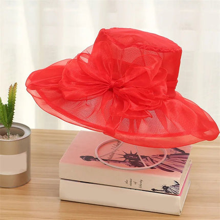 Chapeau de gala - Rouge - M (56 - 58cm) | La boutique du chapeau