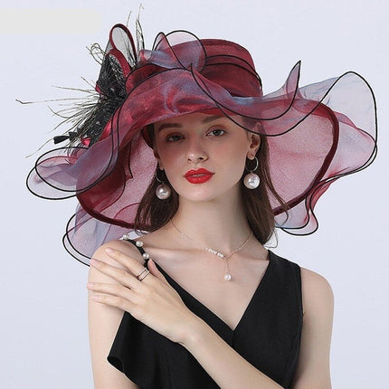 Chapeau de Mariage - Rouge - M (56 - 58cm) | La boutique du chapeau