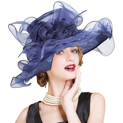 Chapeau de mariage bohème - Bleu - M (56 - 58cm) | La boutique du chapeau