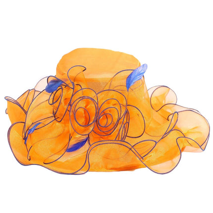 Chapeau de mariage bohème - Orange - M (56 - 58cm) | La boutique du chapeau