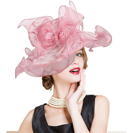 Chapeau de mariage bohème - Rose - M (56 - 58cm) | La boutique du chapeau