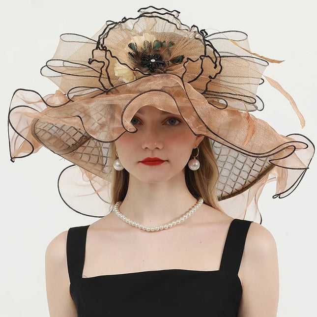 Chapeau de mariage élégant - Champagne - M (56 - 58cm) | La boutique du chapeau