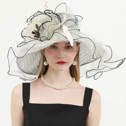 Chapeau de mariage élégant - Beige - M (56 - 58cm) | La boutique du chapeau