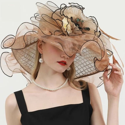 Chapeau de mariage élégant - Champagne - M (56 - 58cm) | La boutique du chapeau