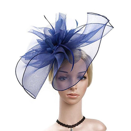 Chapeau de mariage haute qualité - Bleu - | La boutique du chapeau