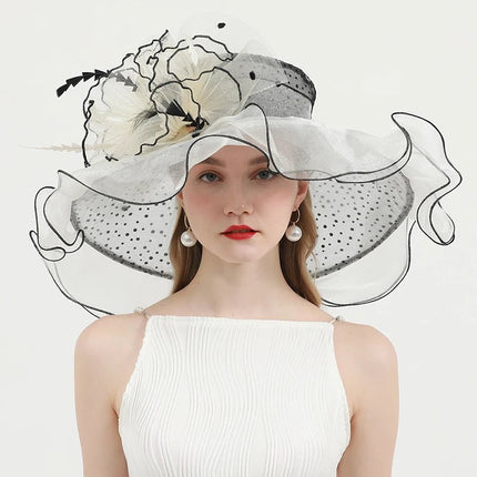 Chapeau de mariage sophistiqué - Blanc - M (56 - 58cm) | La boutique du chapeau