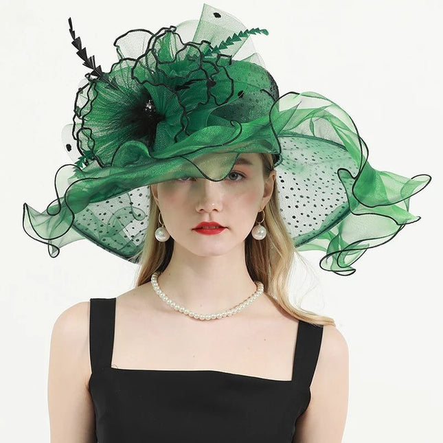 Chapeau de mariage sophistiqué - Vert - M (56 - 58cm) | La boutique du chapeau