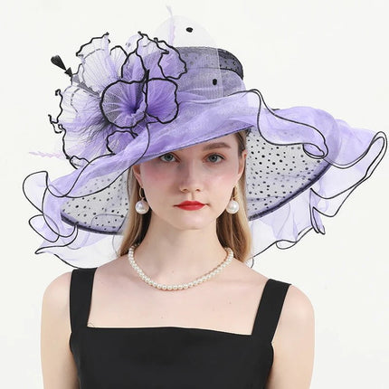 Chapeau de mariage sophistiqué - Violet - M (56 - 58cm) | La boutique du chapeau