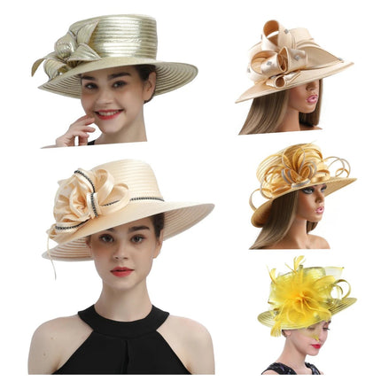 Chapeau de mariage vintage - Or 4 - M (56 - 58cm) | La boutique du chapeau