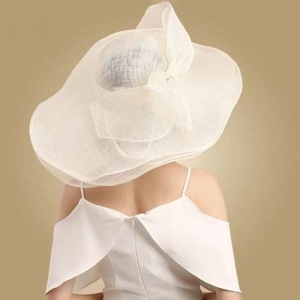 Chapeau de mariée à large bord - Rouge - M (56 - 58cm) | La boutique du chapeau