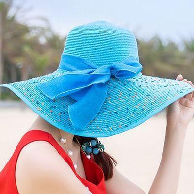 Chapeau de paille avec nœud - Plage - 5 - M (56 - 58cm) | La boutique du chapeau