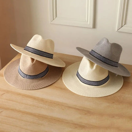 Chapeau de paille d'été - Blanc - M (56 - 58cm) | La boutique du chapeau