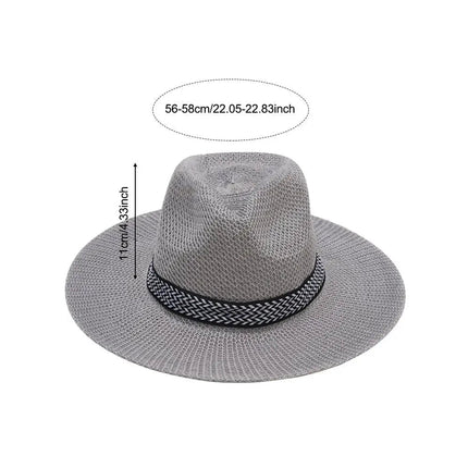 Chapeau de paille d'été - Blanc - M (56 - 58cm) | La boutique du chapeau
